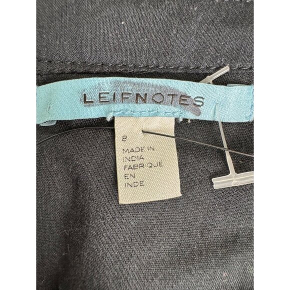 Asymmetrical Black Skirt With Eyelet Lace By Leifnotes Anthropologie Size 8 - Picture 9 of 15